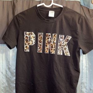 Vs pink leopard bling tee xsmall great condition